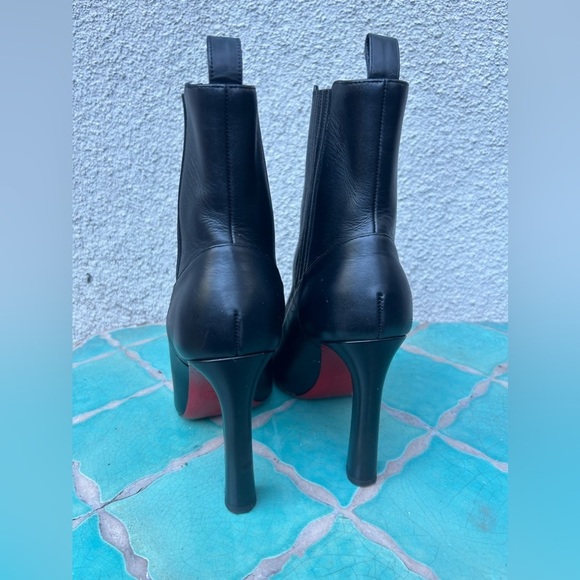 Christian Louboutin Me in the 90's 100 Black Leather Calf High Heels Boots - Picture 6 of 16